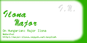 ilona major business card